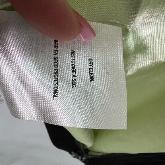 T. Tahari Women's Dress Sheath Knitted Square Neck Black Green, Sz 12 - Picture 14 of 16